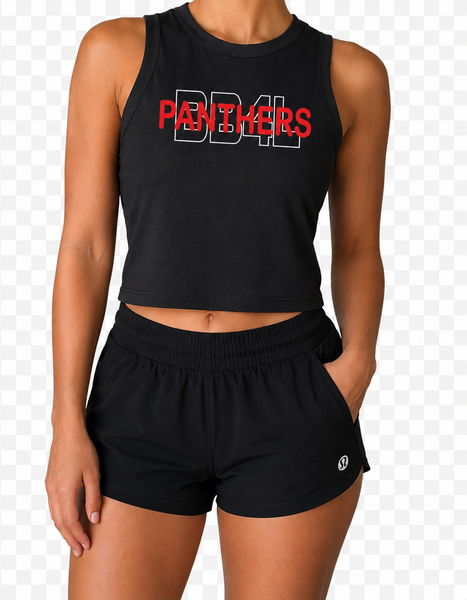 Panthers Ribbed Crop Tank