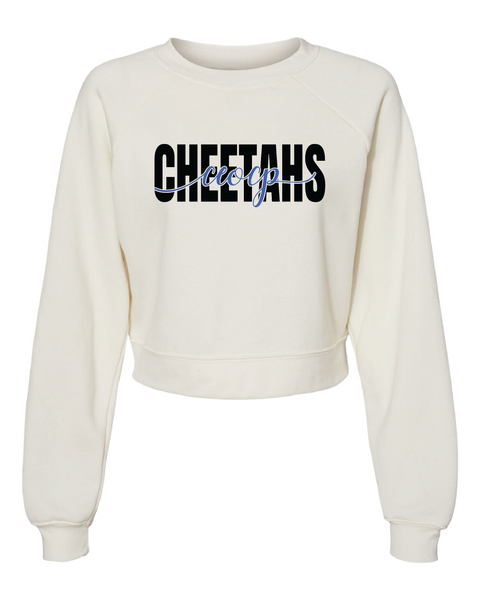 Cheetahs Crop Crew Sweatshirt
