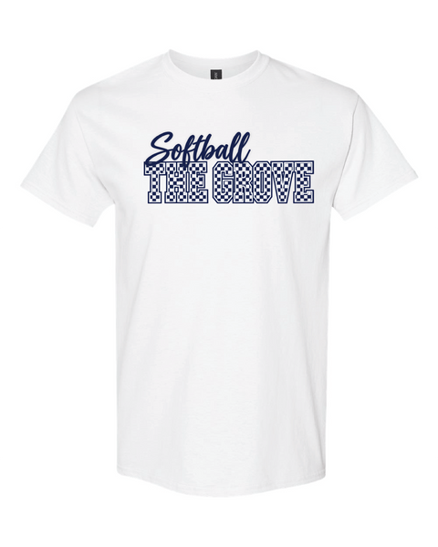 Walnut Grove Softball Checkered Design Tshirt