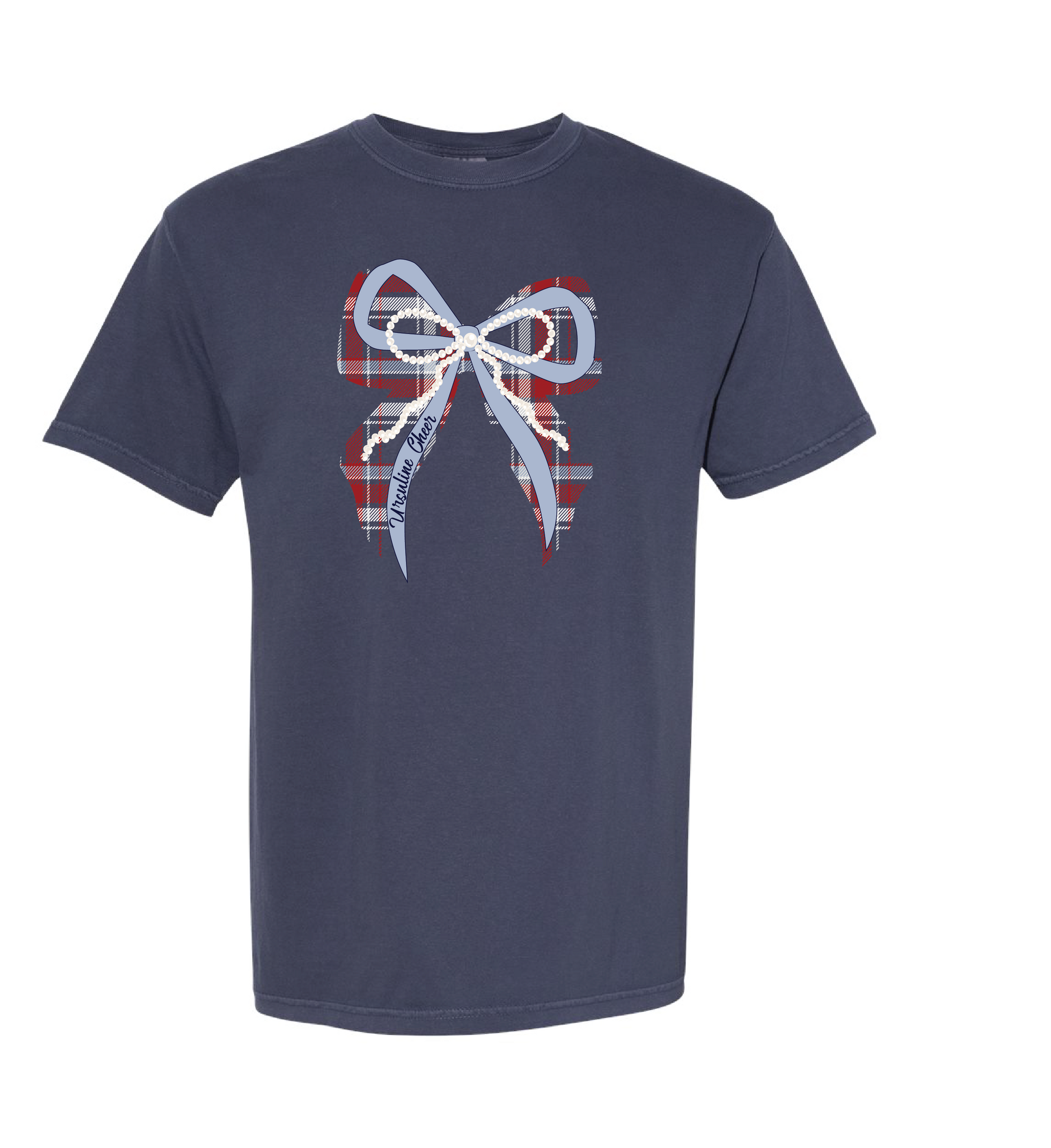 Ursuline Cheer Bow Tshirt Navy(Copy)